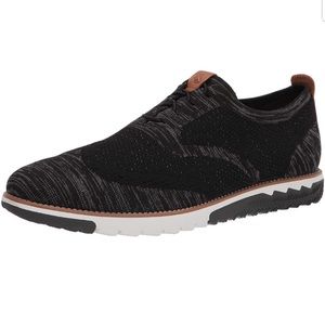 Hush Puppies knit Oxford wingtip shoes black -WIDE
